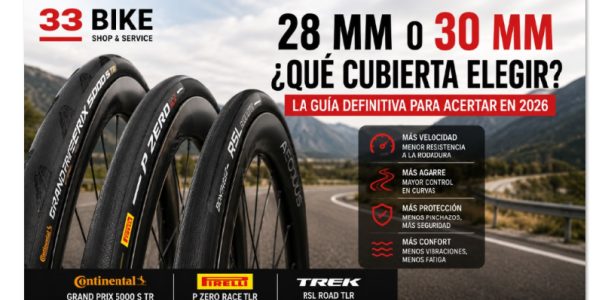 ¿Cubiertas de carretera de 28 mm o 30 mm? La guía definitiva para elegir el ancho perfecto en 2026